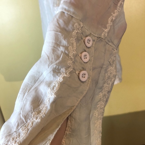 Johnny Was Light Gray - mint green Button Down Shirt - Picture 8 of 14